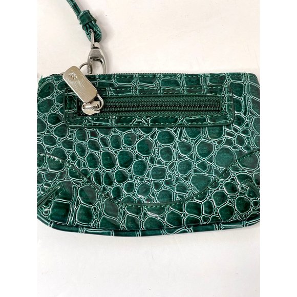 Vintage 90s NY&Co Faux Leather Croc Print Wristlet Purse RARE - Picture 3 of 7